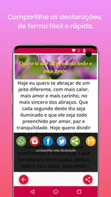 Declarações de Amor android App screenshot 2